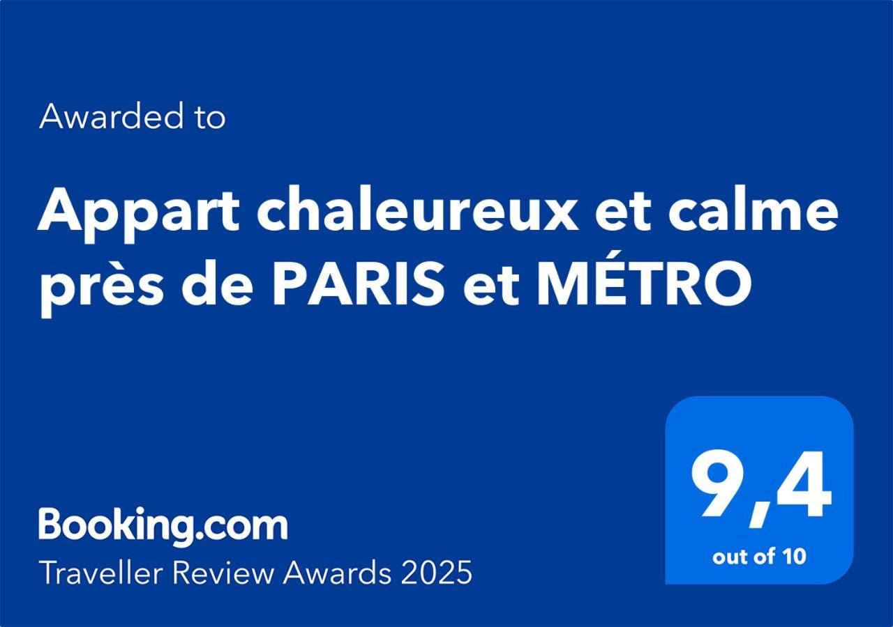 Appart Chaleureux Et Calme Pres De Paris Et Metro Asnieres-sur-Seine Exterior photo